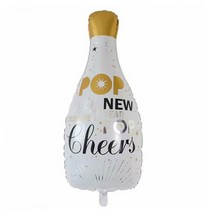 SPW585155POP Cheers 술병 은박풍선 깔끔한 화이트 병이 매력적 골드라벨 POP 실버라벨 Happy NEW YEAR, 상세페이지 참조