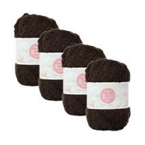 [앵콜스] 포그니 수면사(4볼묶음) 겨울실 털실 모찌실 두꺼운실 겨울뜨개실 겨울가방 가방실 방석실 도톰한실 패브릭얀, 220 브라운(4볼묶음), 1개