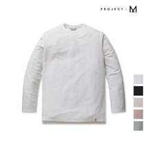 프로젝트엠 프로젝트엠 남성 솔리드 크루넥 긴팔 티셔츠_EPA1TR1501