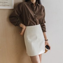 [다잇템] 여자 에이라인 클래식 피치기모 미니스커트