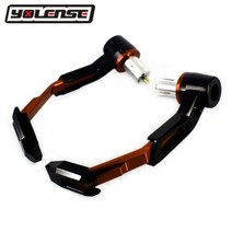 [해외]혼다 CBR600RR F5 CBR1000RR CB1000F CB1000R CBR500R CB150R CB300R 오토바이 핸들 바 브레이크 클러치 레버 프로텍터 가드, 주황색