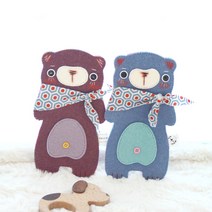 엣지베어필통 바느질 선물 양말인형diy 소품만들기, 스카이