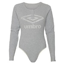Umbro(엄브로) 여성용 써멀 헨리 바디수트 - Heather Grey / Canvas