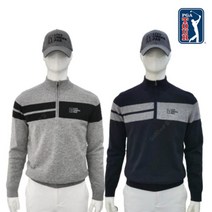 PGA TOUR 골프 웨어 남성 겨울 방풍 반집업 모 니트 티셔츠 L204KT250P