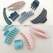 24종 무광 올림머리 플라스틱 헤어바렛 긴머리 단발머리 집게핀