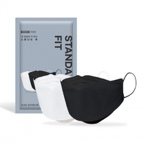 [100매] KF94 스탠다드 마스크 대형 보건용 황사방역 숨쉬기편한 블랙 국산, KF94 스탠다드 마스크 블랙 대형 100매