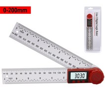 200mm 디지털 기기 각도 경사계 각도 디지털 스케일 전자 각도계 각도기 각도 감지기, 200mm 흰색 패키지, 1개