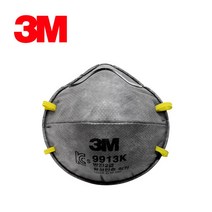 3M 9913K 2급방진마스크 냄새제거 악취제거 활성탄층 산업용 마스크, 1매