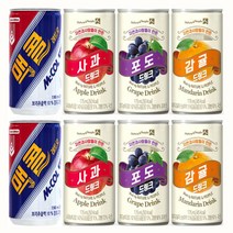 마셔몰 맥콜190mlx(30캔)+제주감귤175(10캔)+사과175(10캔)+포도175(10캔) (총60캔), 190ml
