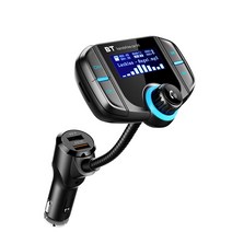 카오디오블루투스자동차 FM 송신기 MP3 플레이어 UX 오디오 수신기 Q3.0 유형 빠른 충전 US 핸즈프리 블루, 02 type2