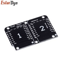Wemos D1 미니 NodeMCU ESP8266 Diy PCB 확장 보드 용 더블 소켓 듀얼베이스 실드
