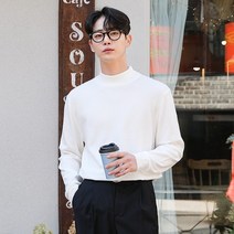 붐스타일 터치감 좋은 데일리 반폴라 니트