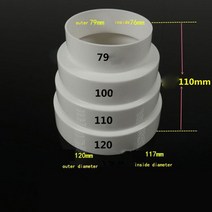 호환 창문형 산업용 가정용 소형 미니 환기 팬 배기휀 흡출기 덕트 멀티 감속기 추출기 파이프 커넥터 덕트 파이프 호스 어댑터 용 80100110120150160mm, a