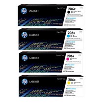 HP Color Laserjet Pro MFP M283fdw 정품토너 4색1세트 W2110X~W2113X 검정 3 150매/칼라 2 450매 대용량 NO.206X, 1개, 검정+컬러