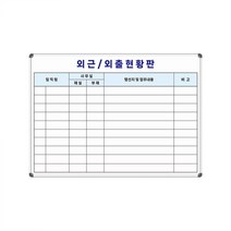외근외출현황판 업무현황판 사무실칠판 700x500 화이트보드 주문제작, 일반형
