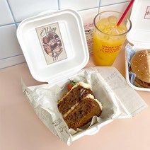 [소행섬] 친환경 펄프 도시락(화이트), 1팩, 50개입