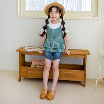 쿠키하우스 다이앤 체크 뷔스티에 그린체크