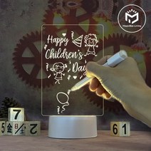 경광등 싸이렌 싸이키 note board creative led night light, 7 color-v-1 펜