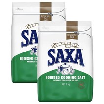 Saxa Iodised Cooking Salt 아이오딘 요오드 쿠킹 솔트 소금 1kg 2팩, 2개