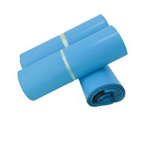 10Pcs 블루/핑크 플라스틱 택배 가방 우유 차 색상 배송 메일 링 작은 선물 포장 비즈니스 익스프레스 폴 리 메일러, [06] Blue 25x35cm