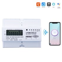 전자식 전력량계 계량기 미터기 3p 4 와이어 tuya wifi 스마트 적산전력계, 60a