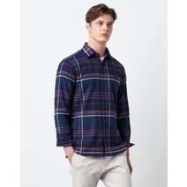 21FW [2차리오더입고] 네이비 체크 면 긴팔캐주얼셔츠 DMSH1D308N2