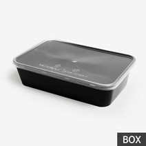 더팩컴퍼니 T-500A(검정) 내열도시락 내열용기 사각내열용기 100 500개, 1박스
