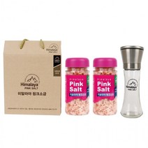 뉴젠 히말라야 핑크 솔트 소금세트 추석선물 답례품, 400g, 2개, 그라인더포함