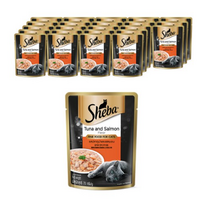 쉬바 고양이 주식 파우치 참치와 연어, 24개, 9세트