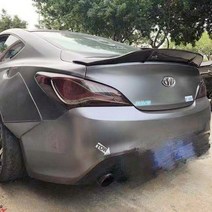 제네시스 쿠페 스포일러 윙 광택 카본 섬유frp 리어 r 스타일, 광택 블랙