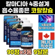 코랄 칼슘 마그네슘 비타민d 아연 칼디 칼마 정 3통 칼마그 칼멕 칼마그디 프리미엄 플러스 맥칼디 칼멕디 칼슘마그네슘아연비타민d 고함량 고칼슘제 마칼디 칼슘마그네슘아연 칼슝 치아