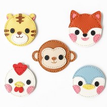 가죽 원형손거울 만들기, 04- 닭