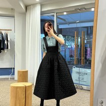 라멜라 / 쇼룸 오버롤 패딩 플레어 원피스