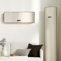 [보웰] 빈틈없는 에어컨 커버 투인원세트 (삼성무풍 엘지듀얼 외), 타입:A타입(110X182)/라운드S / 색상:크림