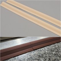문턱받침 슬로프 휠체어 유모차 경사대 2P 도어 턱받침, 브라운, 2개