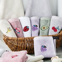 기타 바보사랑[소프트터치(SF)]소프트터치 모달 과일자수 고리수건 6매 핸드타올[무료배송], 모달과일고리수건6매_체리