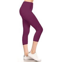 Leggings Depot 여성용 요가 헬스장 하이 웨이스트 레그/플러스 단색 및 프린트된 운동용 카프리 레깅스 팬츠 16가지 이상의 색상