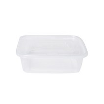 부원KH 사출 직사각 투명 밀폐용기 0.85L 50개 사출용기 일회용기 도시락용기 반찬용기 포장용기