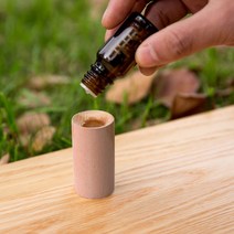 천연아로마 에센셜오일 디퓨저 방향제 10ml 나무용기2개, 히노키+나무용기