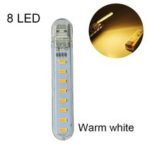 밝은 미니 휴대용 USB LED 5V 3 8 12 24 조명 SMD 5730 테이블 책상 램프 책 손전등 야간 파워 뱅크 노트북 캠핑, (10)8led warm