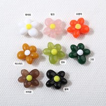 [6550-40]아크릴(통통플라워) 15mm (통과형) [1개], 블랙