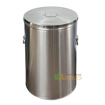 평뚜껑 스텐휴지통 덮개식뚜껑 450x740/110L WL-1292 _ 239599ea