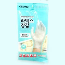 라텍스 장갑 M 6P 락텍스장갑 실험용 요리 염색 작업, 기본, 기본