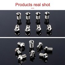 3D프린터부품 Torlipy-V6 니켈 도금 노즐 고온 3D 프린터 PEI PEEK 탄소 섬유 필라멘트 V6 Hotend Heatblo, 06 0.6mm