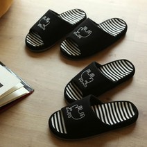 디어 자수 사계절 실내화 거실 슬리퍼(인체공학 디자인 3cm굽)