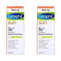 Cetaphil 세타필 데이롱 선 센서티브 젤 플루드 페이스 썬크림 SPF 30 30ml 2팩