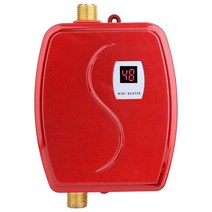 전기 순간 온수기 야외 화장실 고품질 탱크리스 인스턴트 온수기 3000w 220V /110V 온도 조절 인덕션, 01 빨간_02 220V 플러그
