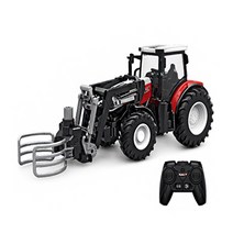 rc 트랙터 농부 자동차 원격 제어 트럭 2.4ghz 124 2wd 건설 트럭 농업 깎기 라디오 차량 를위한, 6632