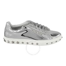 Philipp Plein 여성용 실버 스타 스터드 로우탑 스니커즈 브랜드 사이즈 35( 미국 5)