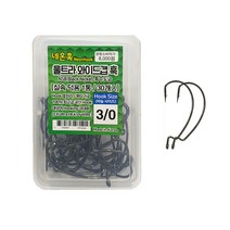 네온훅 울트라와이드갭 벌크 광어 다운샷바늘 덕용, 2/0